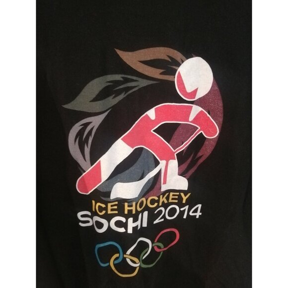 Keya Sochi 2014 Ice Hockey T Shirt Black Size 2XL - Picture 2 of 5